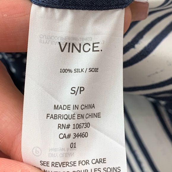 Vince Navy Silk Scarf Print Tank Top - Picture 7 of 11